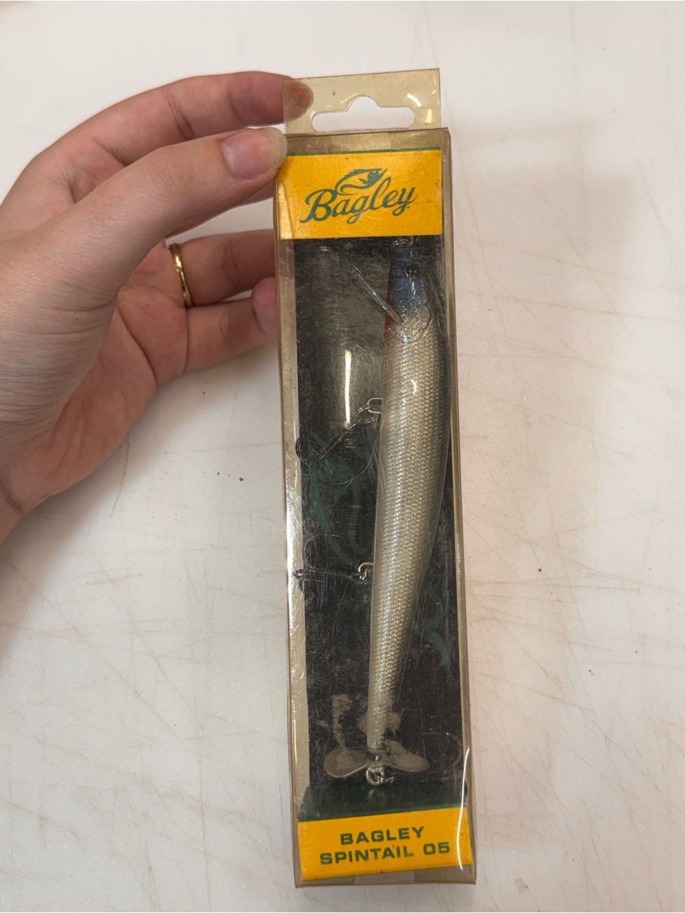 Bagley Spintail 05 Balsa BST05-S Classic Topwater Bait 3/8oz Dives 0-3ft Silver